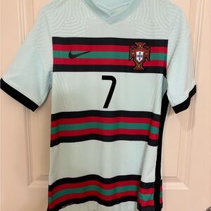 Nike Portugal 2020/21 Authentic Away Soccer Jersey #7 Ronaldo Size S
